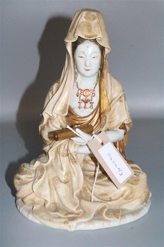 Oriental seated goddess figure